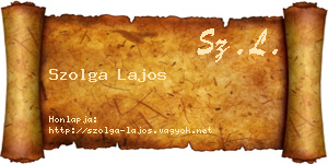 Szolga Lajos névjegykártya